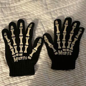 Vintage Misfits glow in the dark gloves medium